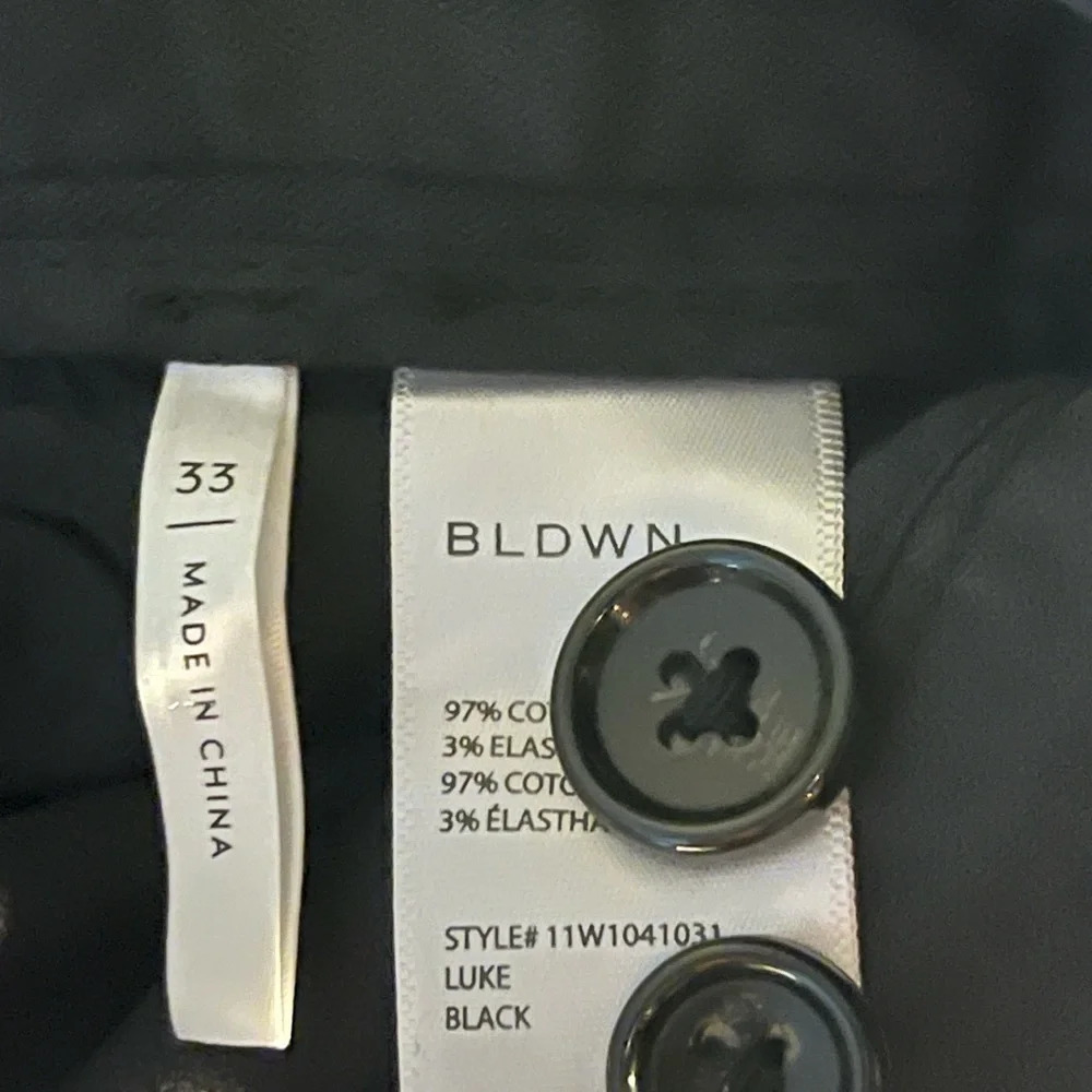 Bldwn Luke Slim Leg Chinos, Black, Size 33 x 28, NWOT - Picture 8 of 12